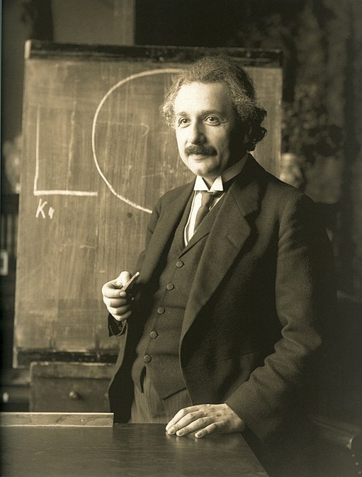 A photograph of Albert Einstein.