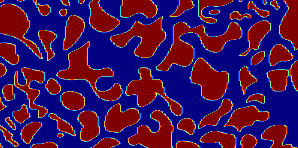 An image function representing the porous medium in a COMSOL Multiphysics model.