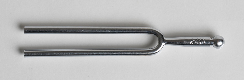 A photo of a tuning fork.