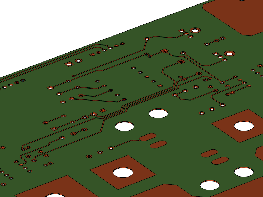 A printed circuit board geometry that can be used for ECAD and FEA.