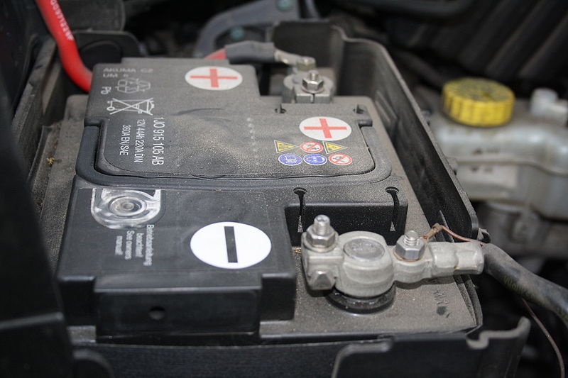 A photo of a car battery.
