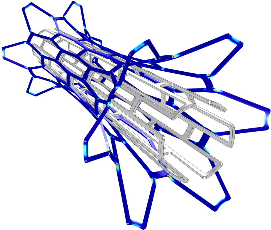 A COMSOL model of a biomedical stent.