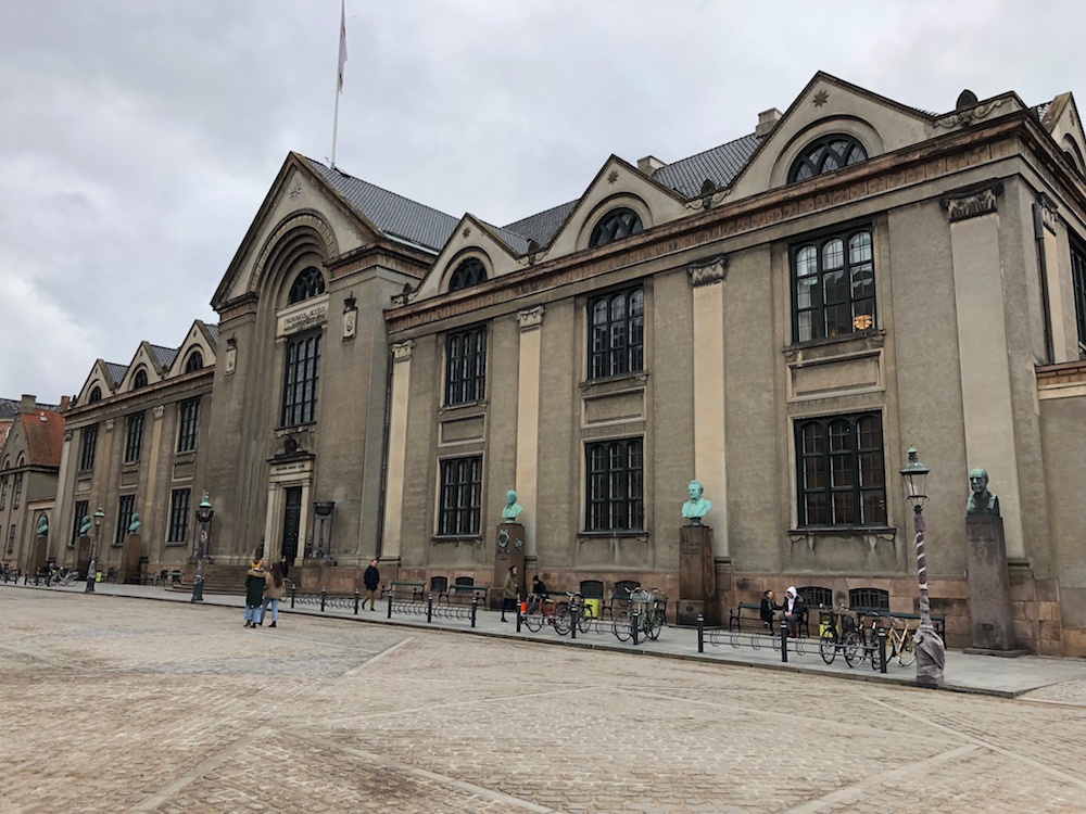 A photograph of a building at the University of Copenhagen in Denmark.