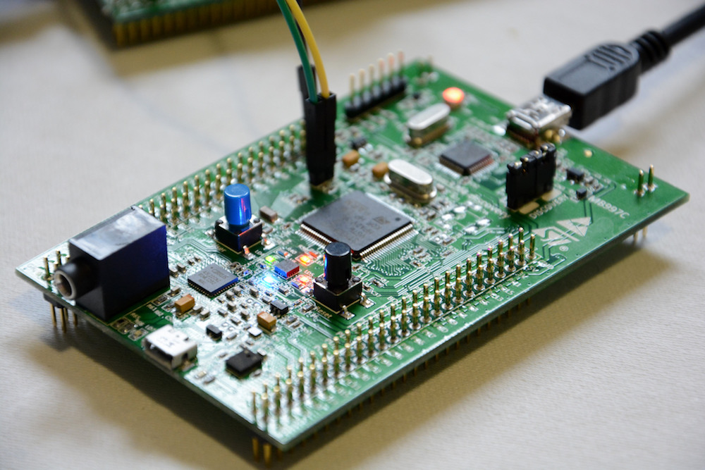 A photograph of a typical circuit board.
