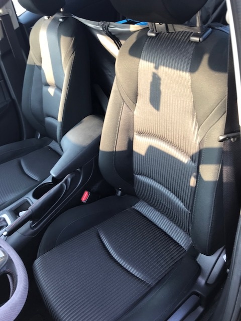 Photograph of a car seat.