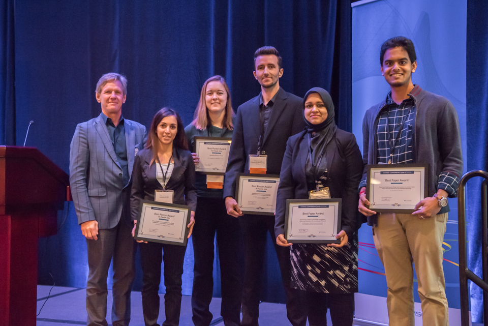 A photo of the award winners at the COMSOL Conference 2018 Boston.
