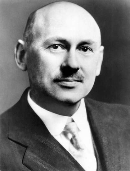 A photograph of Robert Hutchings Goddard.