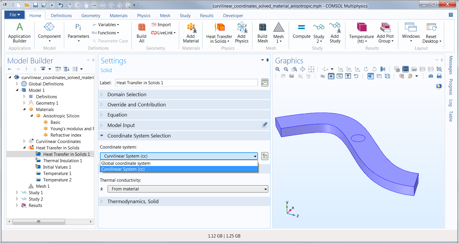 comsol 5.1 using cylindrical cordinates