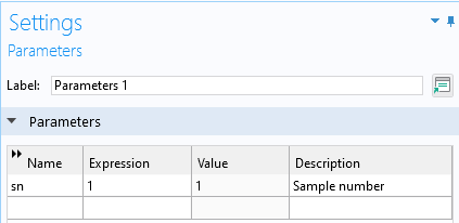 Indexing the sample set with a global parameter