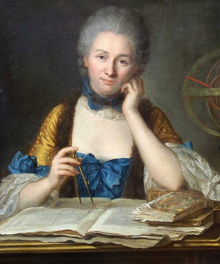 A portrait of Émilie du Châtelet.