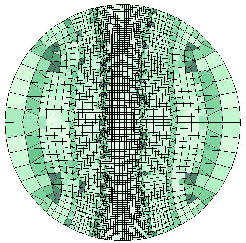 An image of the mesh results after adaptation.