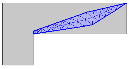 An image of a control domain meshed with triangular elements.