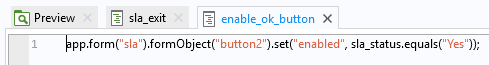 A screenshot of the method code for a radio button in an application.