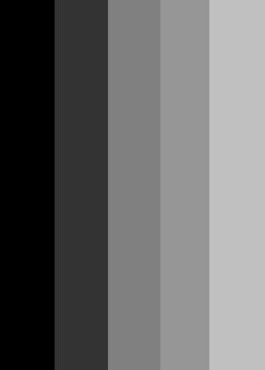 An image of a grayscale gradient demonstrating the concept of Mach bands.