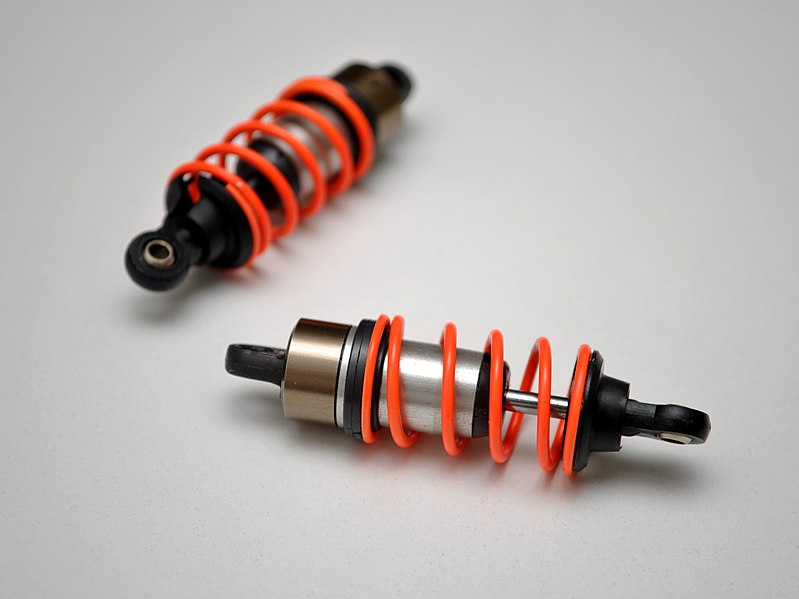 A photograph of shock absorbers.