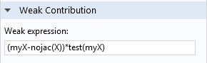 A screenshot of the weak contribution for the Gauss point data.