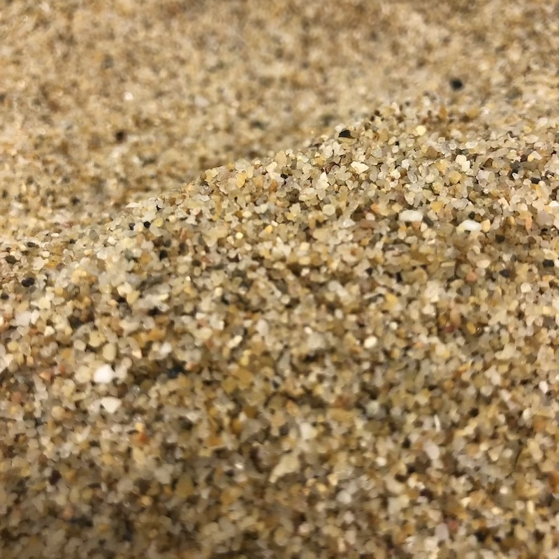 A close-up view of sand.