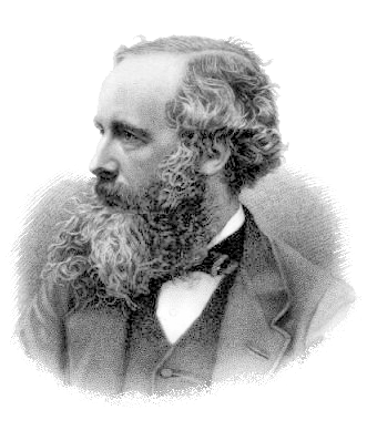 A black-and-white portrait of James Clerk Maxwell.