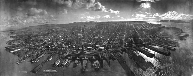 A photograph of San Francisco after the 1906 earthquake.