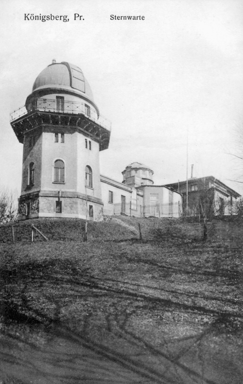 A black-and-white image of the Konigsberg Observatory where Friedrich Bessel worked.