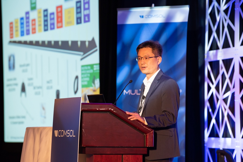 A photograph of keynote speaker Sam Zhang.