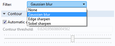 A screenshot of the Filter settings for the Image to Curve add-in.