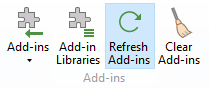 An image of the Refresh Add-ins button.