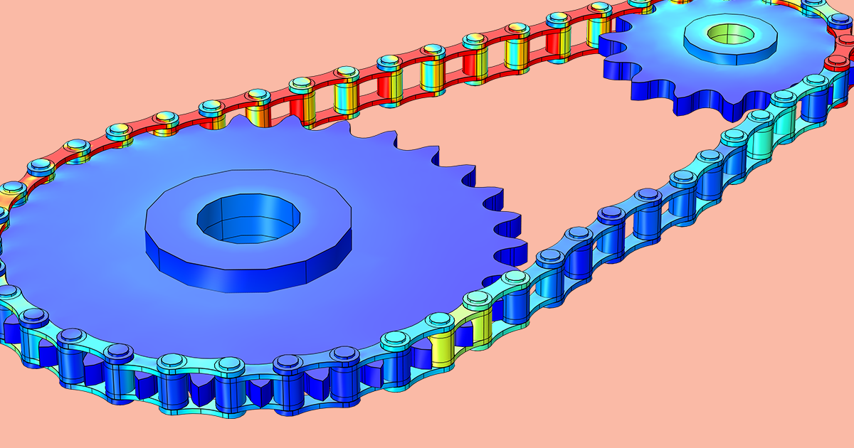 How to Model a Chain Drive in COMSOL Multiphysics® - COMSOL Blog MoDelImgs RollerChain OgImg
