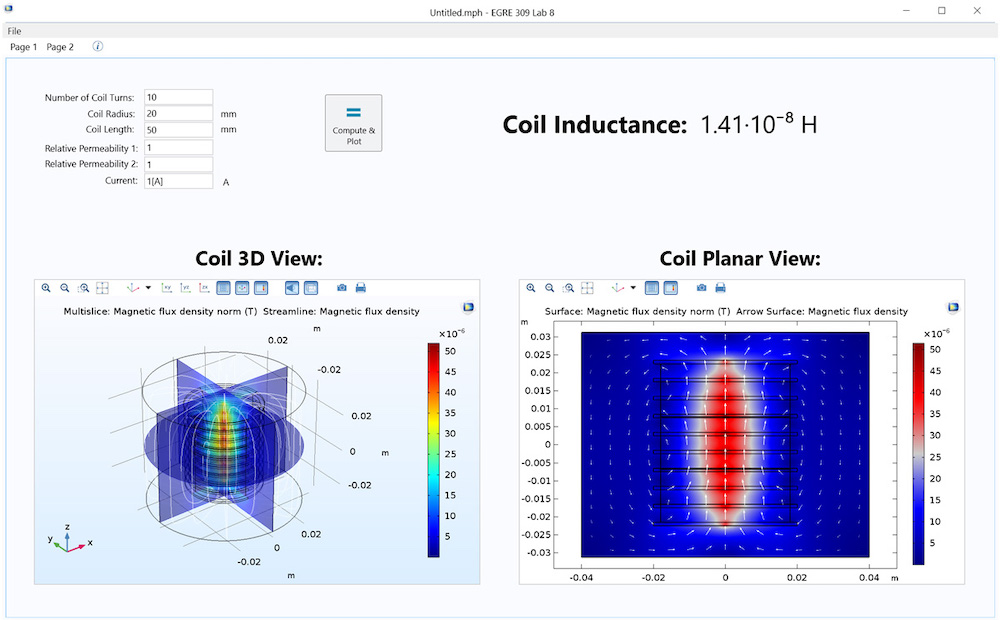 A simulation app used at Virginia Commonwealth University to teach students about electrical engineering concepts.