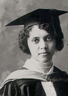 A black-and-white photograph of American chemist Alice Ball.