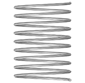 The geometry of a helical spring with opened ends.