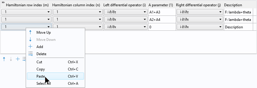 A screenshot showing how to paste two copied rows into a table.