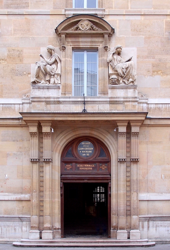A photograph of the entrance to the École Normal Supérieure in France.