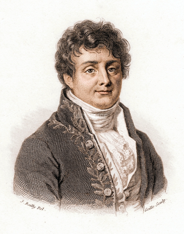 A color portrait of Joseph Fourier.