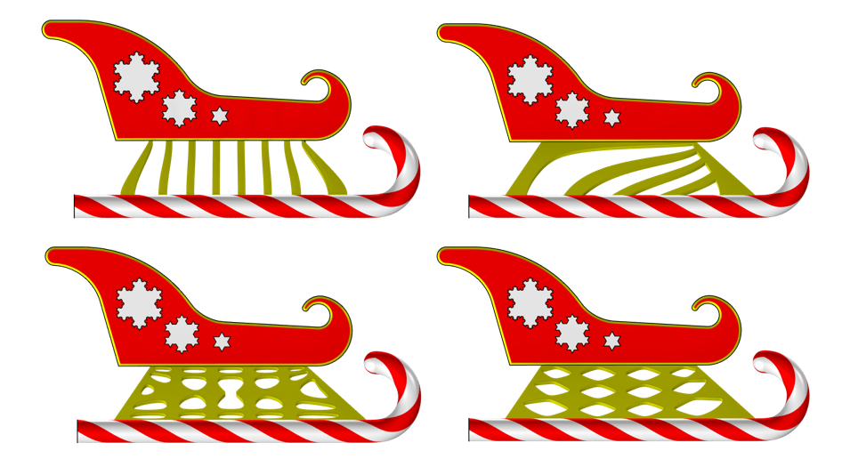 Four different sleigh designs.