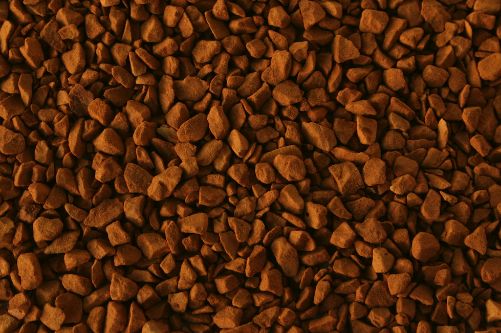 A close-up image of freeze-dried coffee.