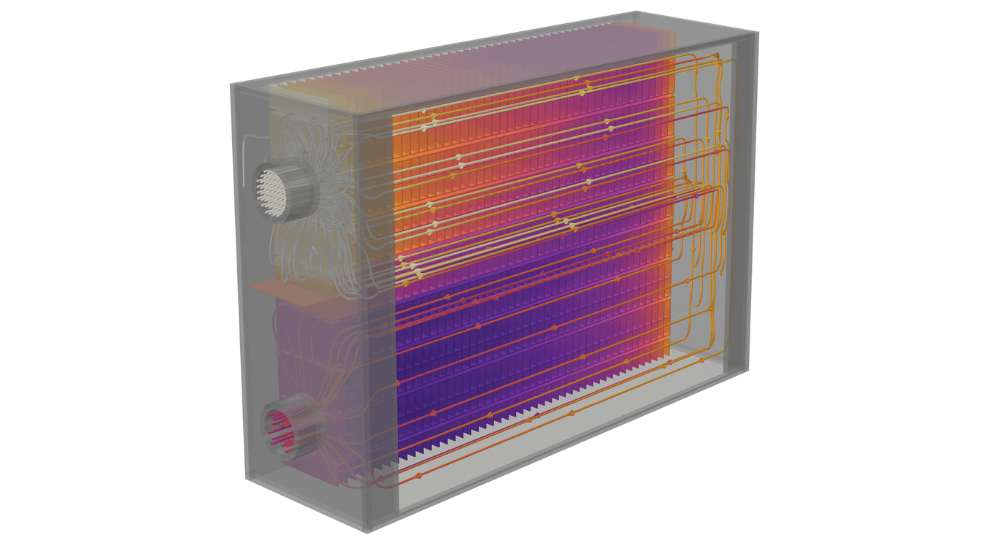 Analyze the design of a plate-fin heat exchanger. 