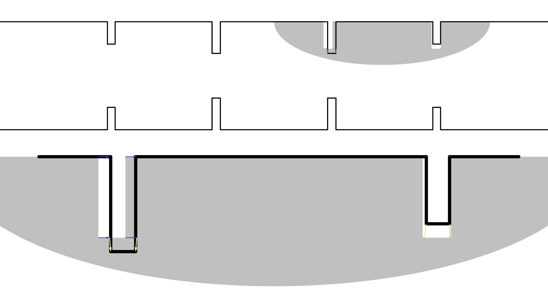 An illustration of a shape optimized RF filter.