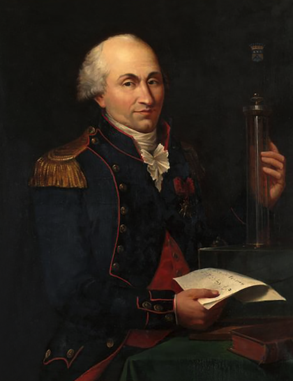 A portrait of Charles-Augustin de Coulomb.