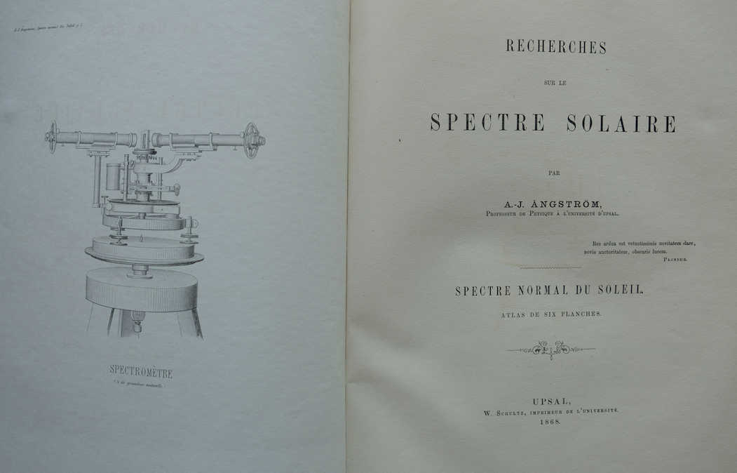 The title page of the Recherches sur le spectre solaire.