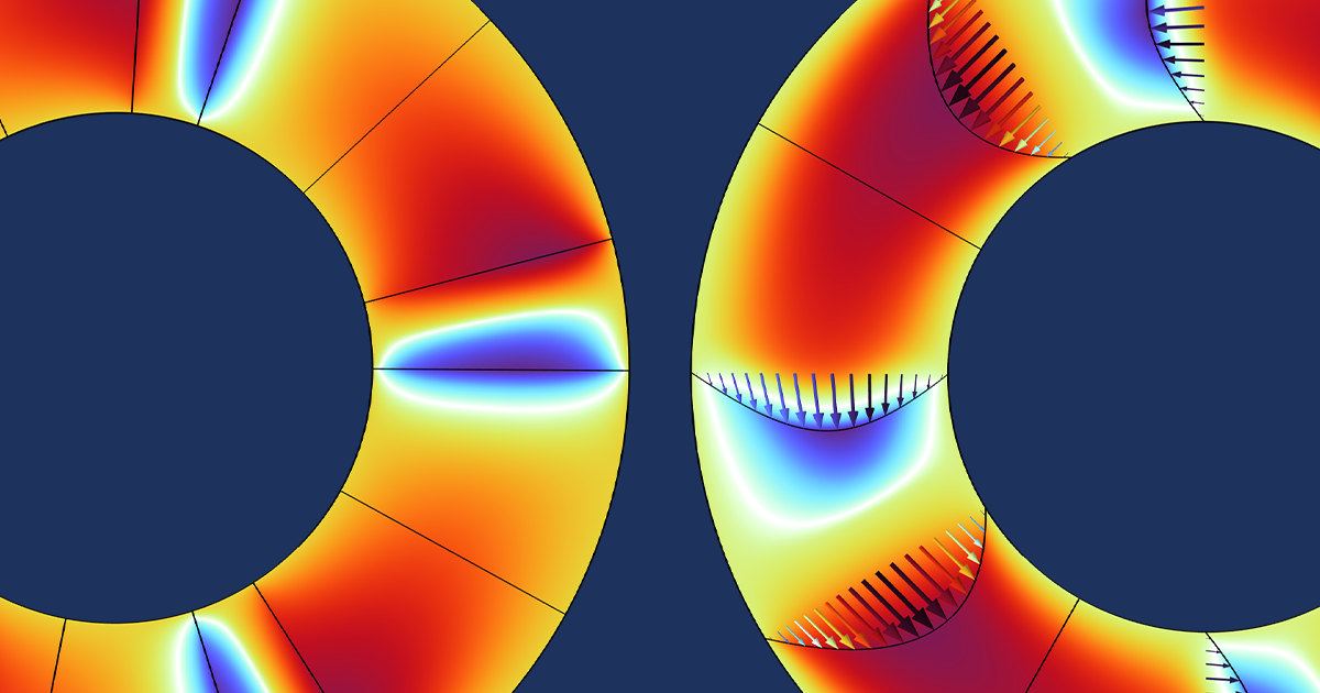 ステップスラスト軸受の形状とトポロジ最適化 | COMSOL ブログ