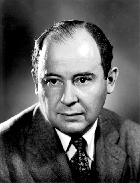 A black-and-white photograph of John von Neumann.