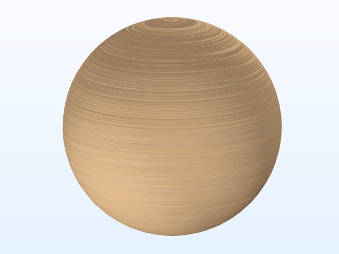 A model of a spherical wood particle.