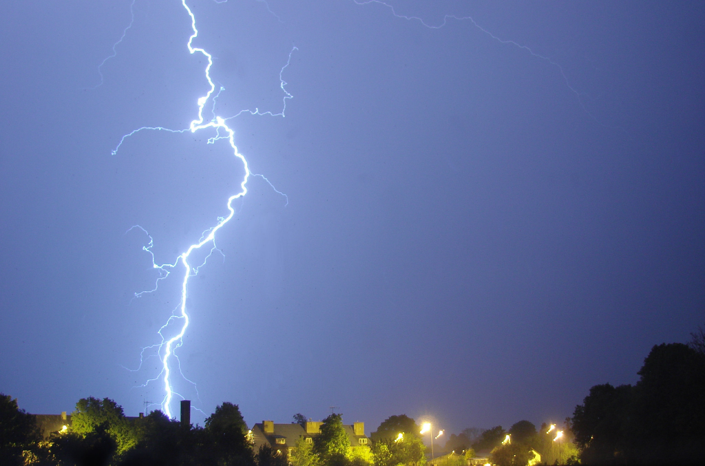 A real-world bolt of lightning.