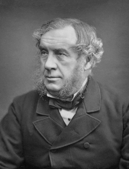 A black and white photograph of Sir William Grove.