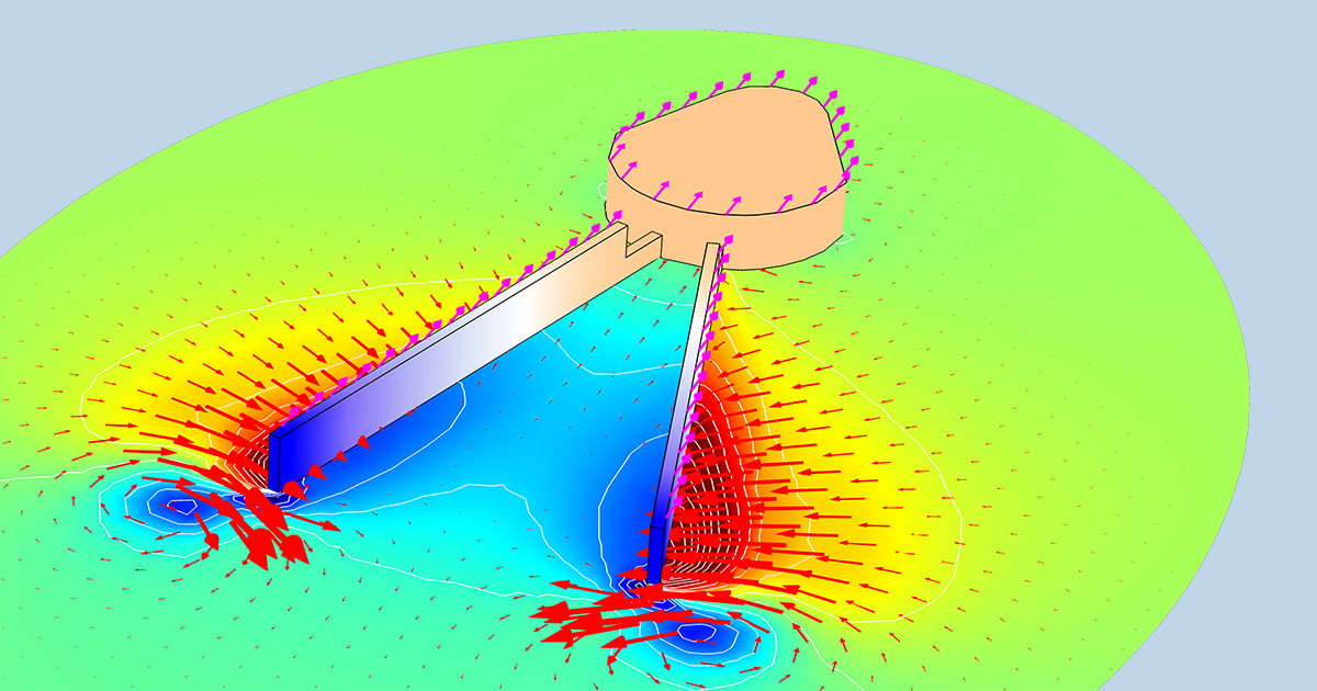 使用COMSOL 模拟多体机构中的流-固耦合| COMSOL 博客